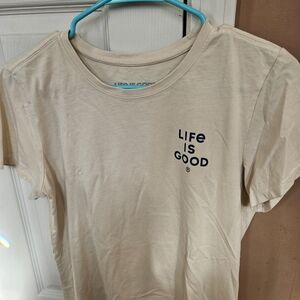 Life Is Good Kids Beige T-Shirt